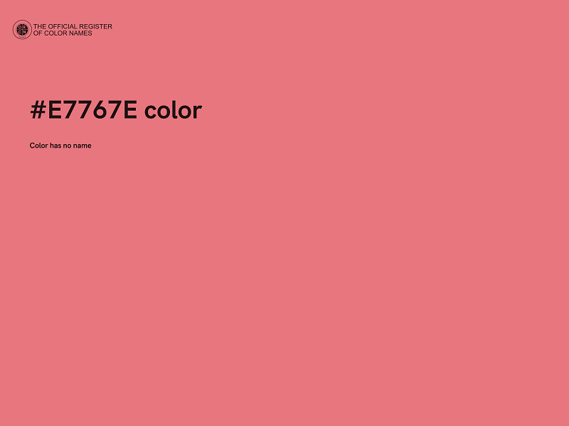 #E7767E color image