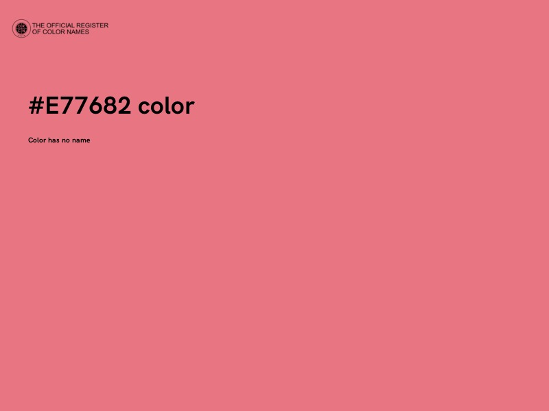 #E77682 color image