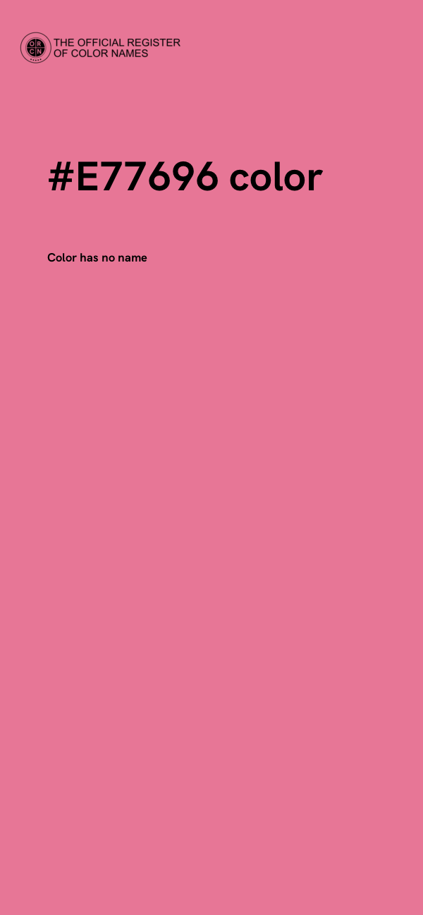 #E77696 color image