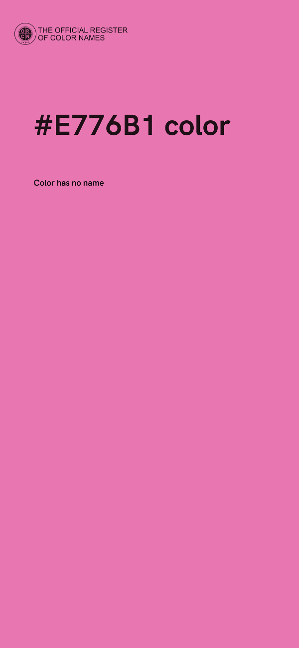 #E776B1 color image