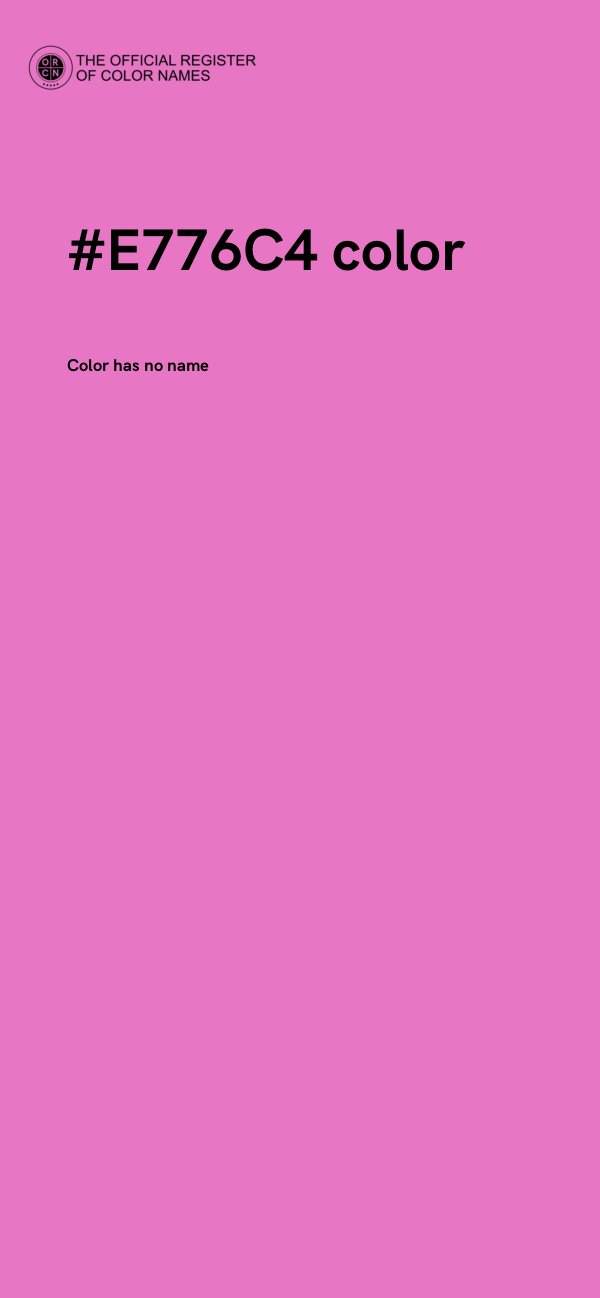 #E776C4 color image