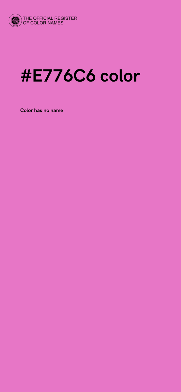 #E776C6 color image