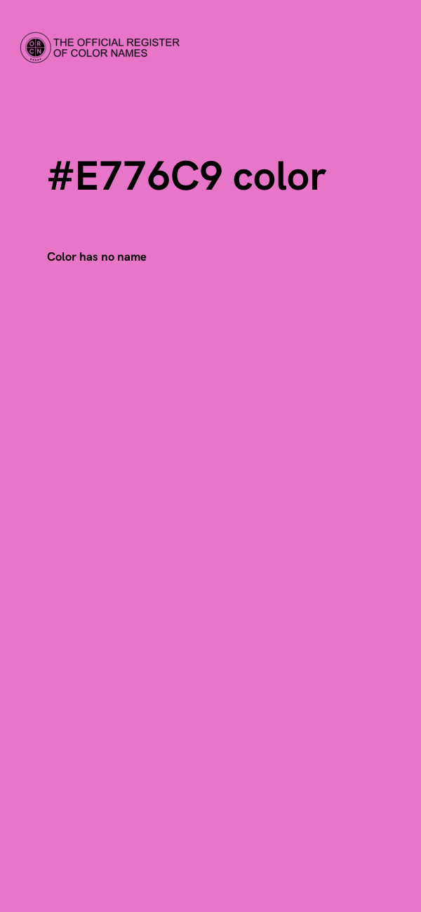 #E776C9 color image