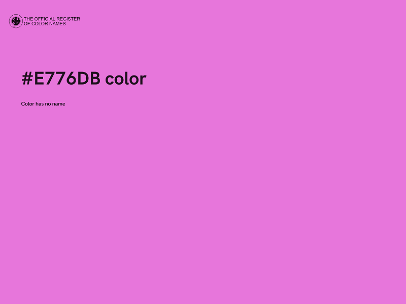 #E776DB color image