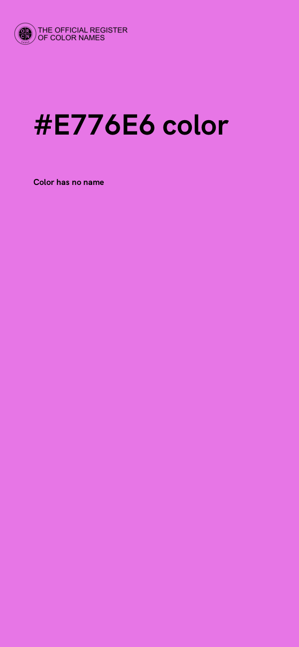 #E776E6 color image