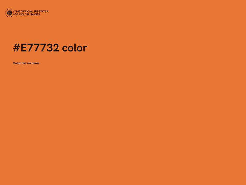 #E77732 color image