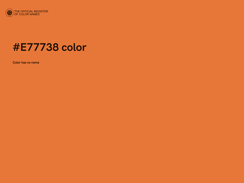 #E77738 color image