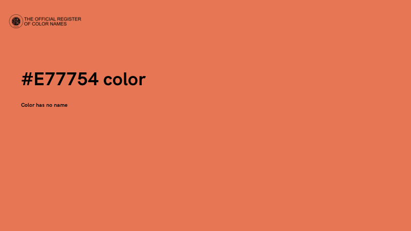 #E77754 color image