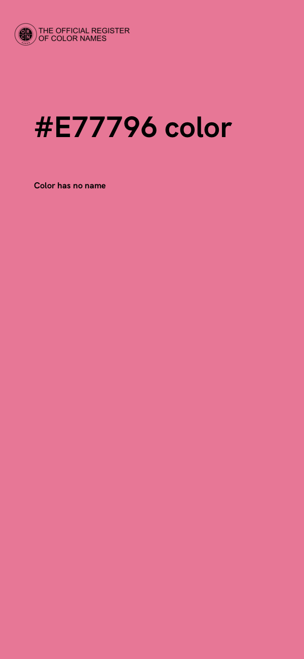 #E77796 color image