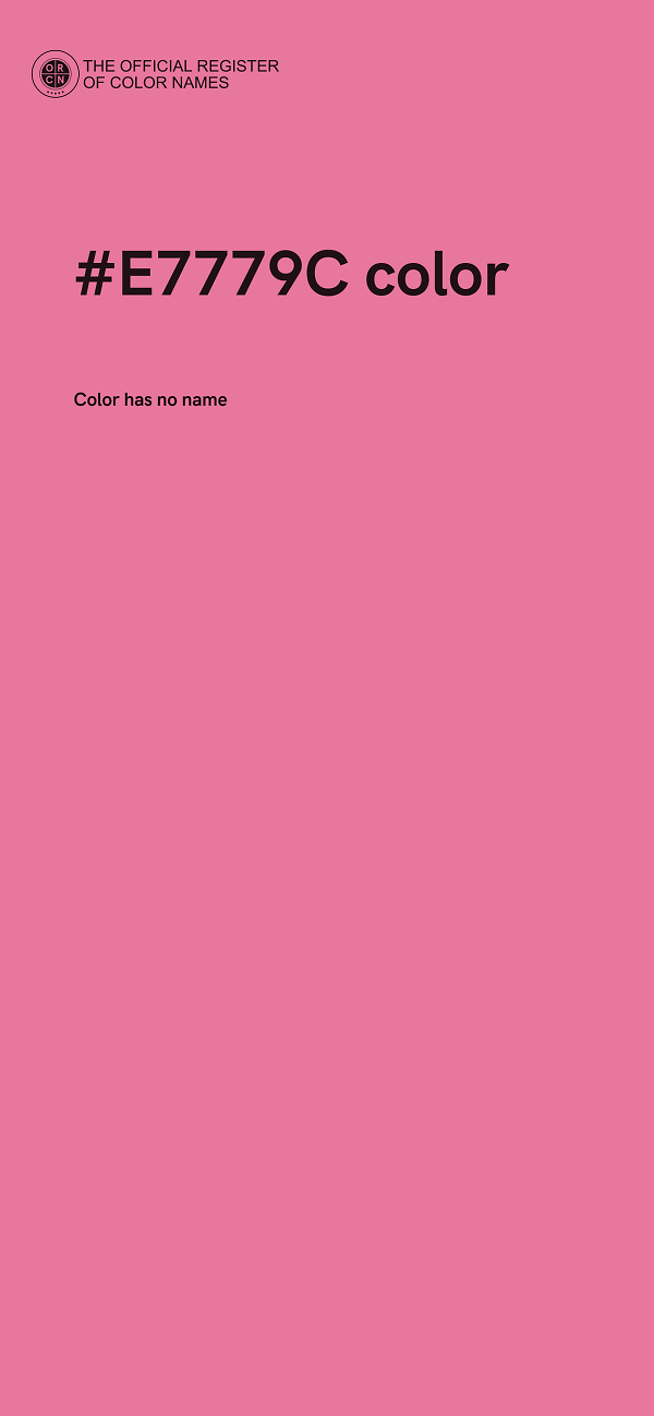#E7779C color image