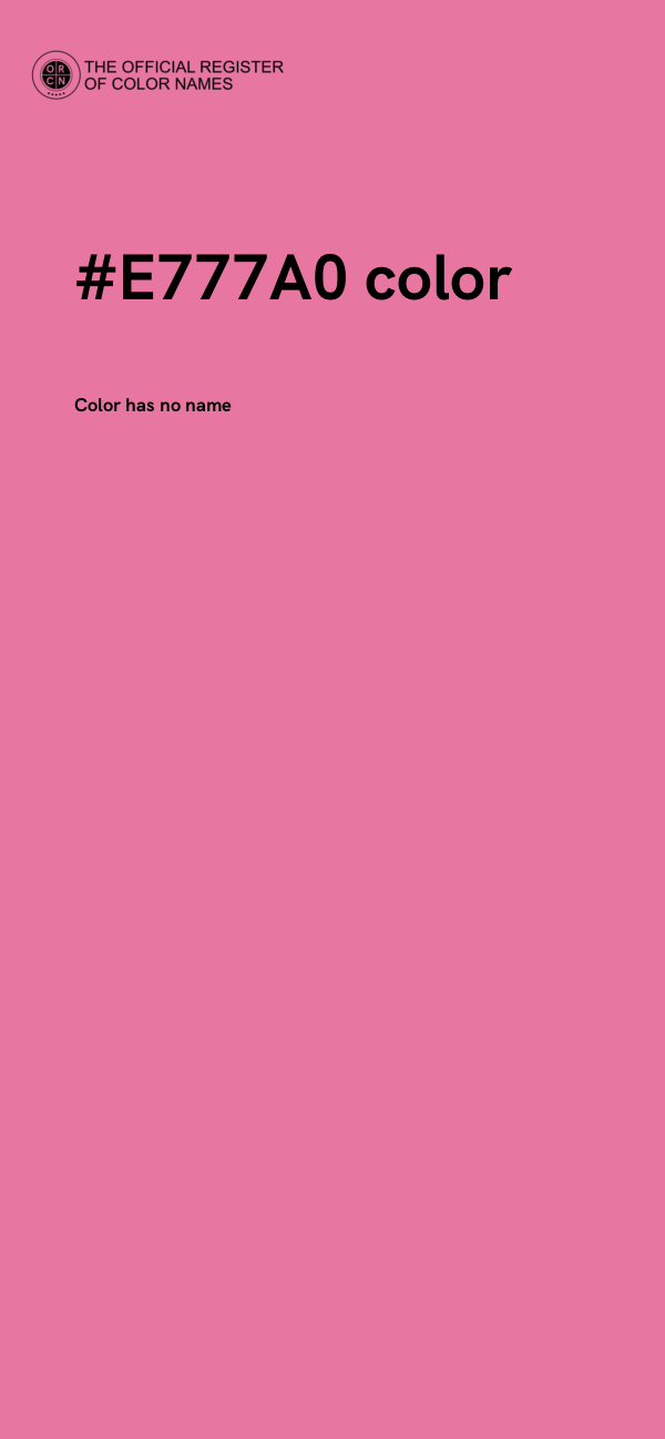#E777A0 color image