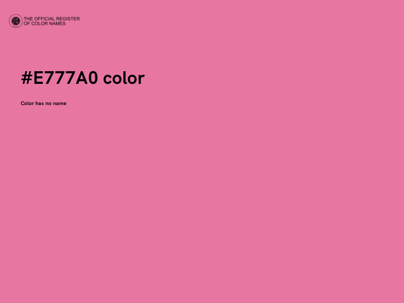 #E777A0 color image
