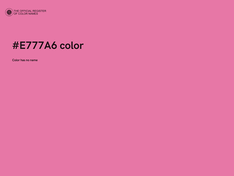 #E777A6 color image