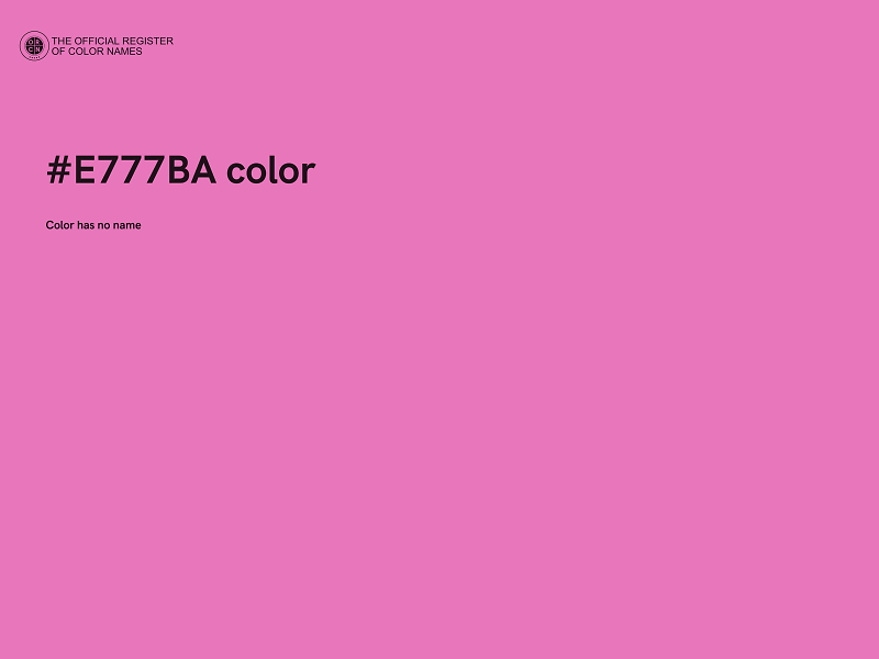 #E777BA color image