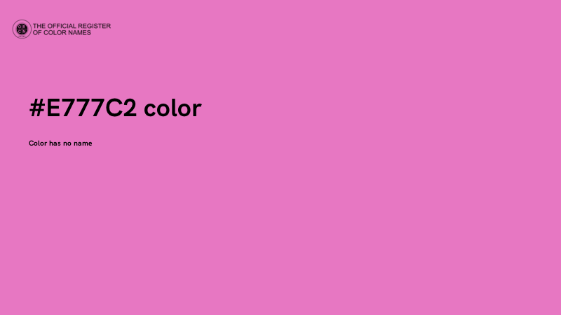 #E777C2 color image