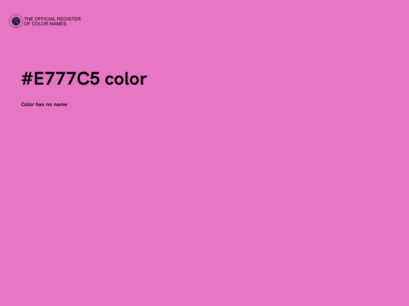 #E777C5 color image