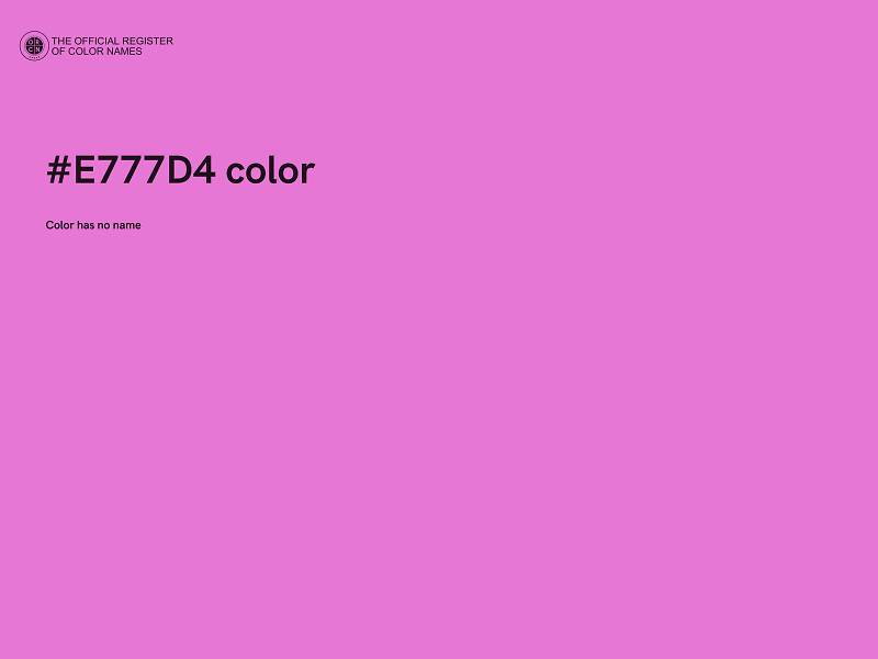 #E777D4 color image