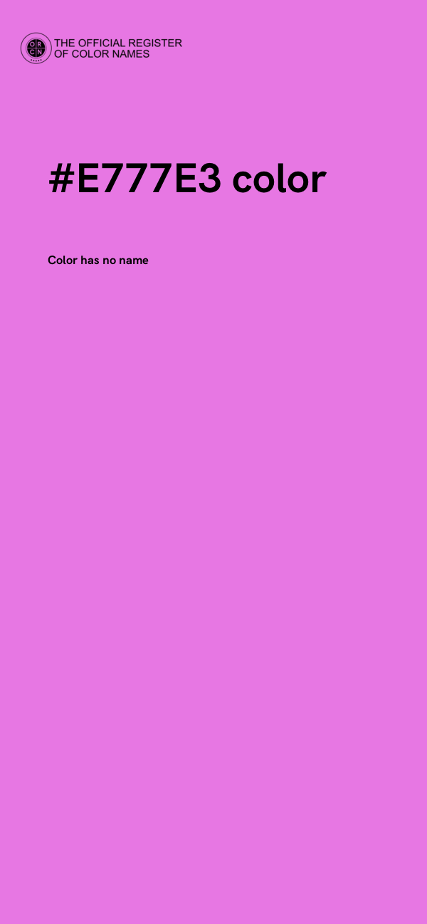 #E777E3 color image