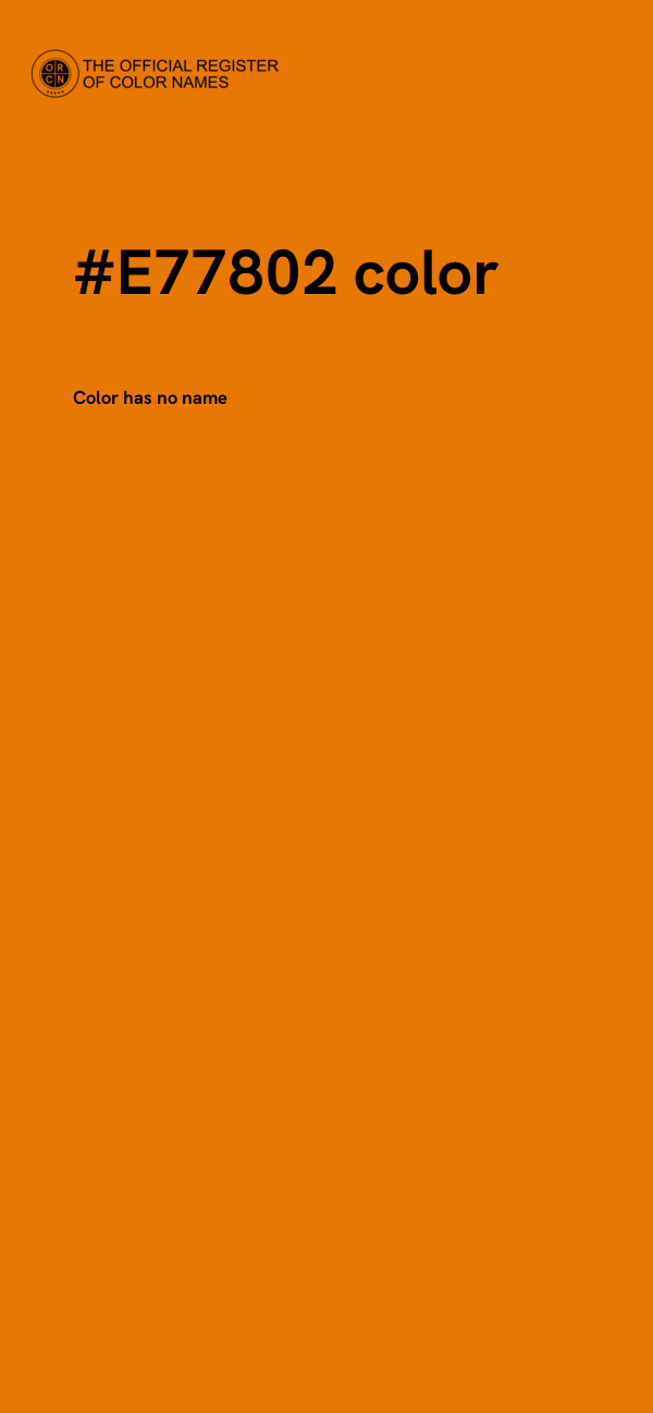 #E77802 color image