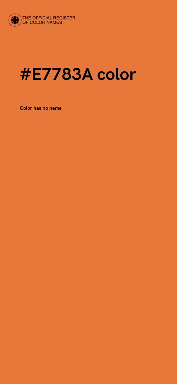 #E7783A color image