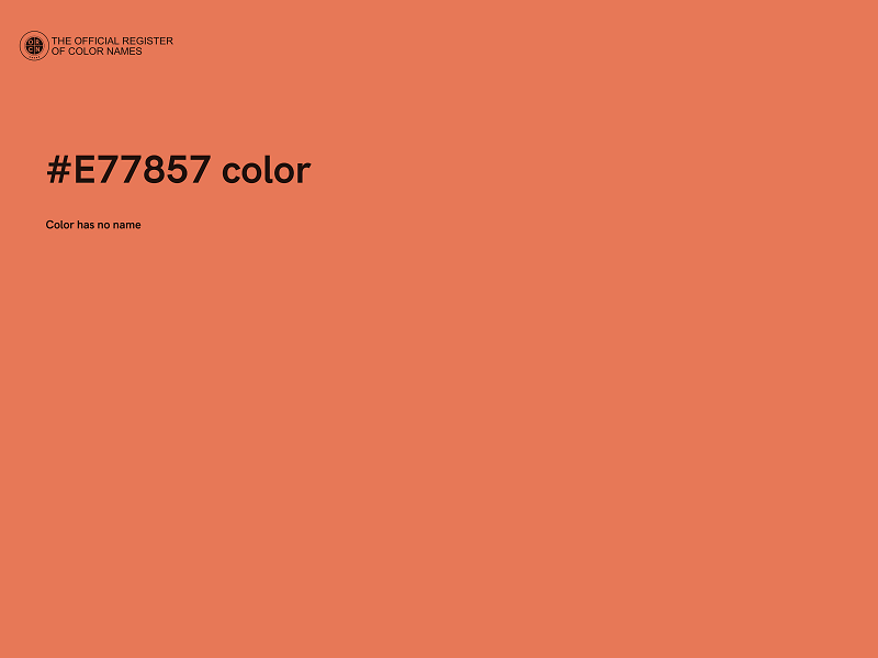 #E77857 color image