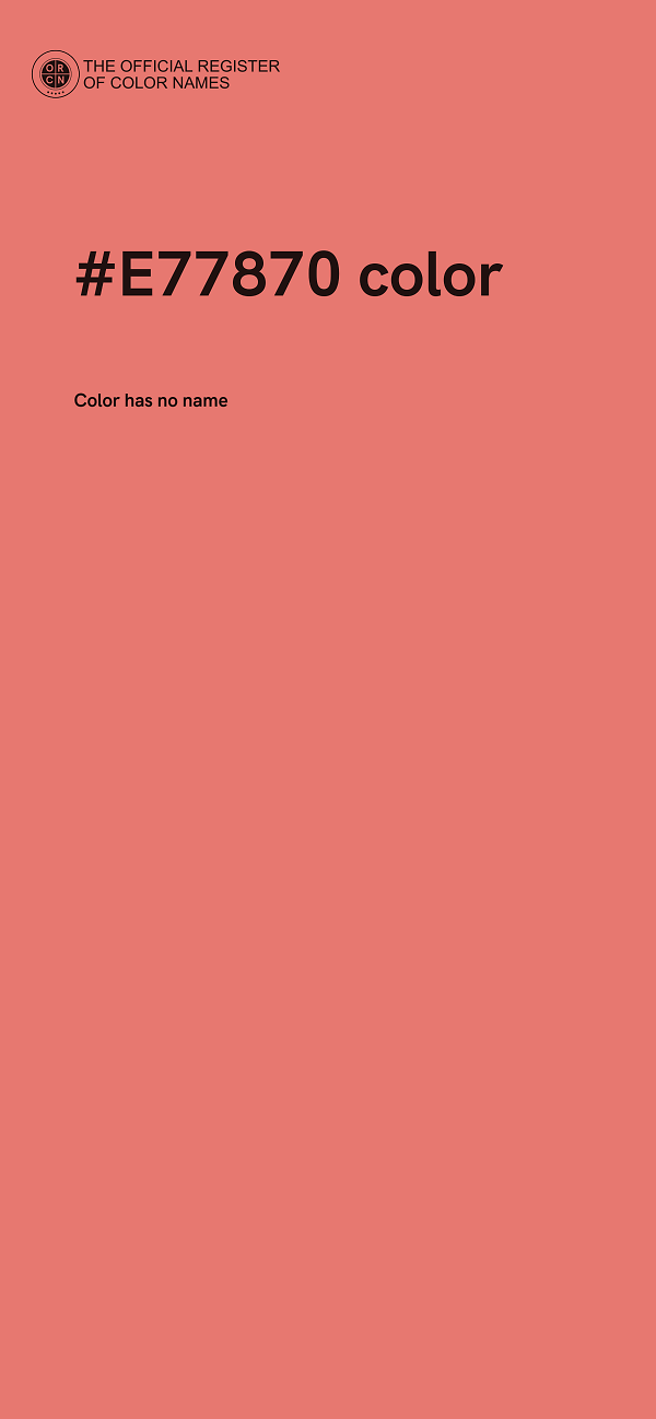 #E77870 color image