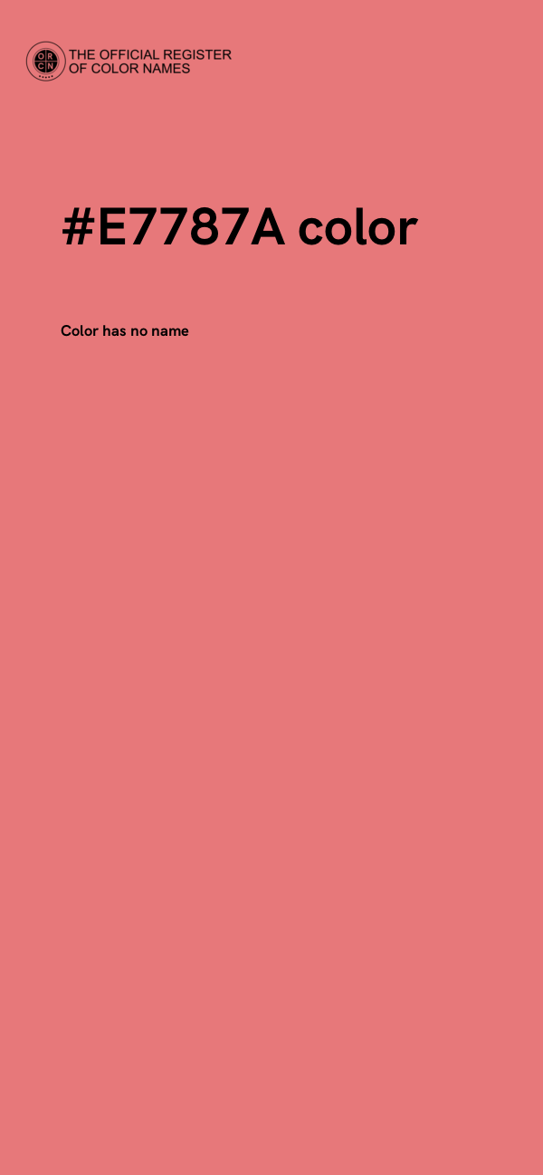#E7787A color image