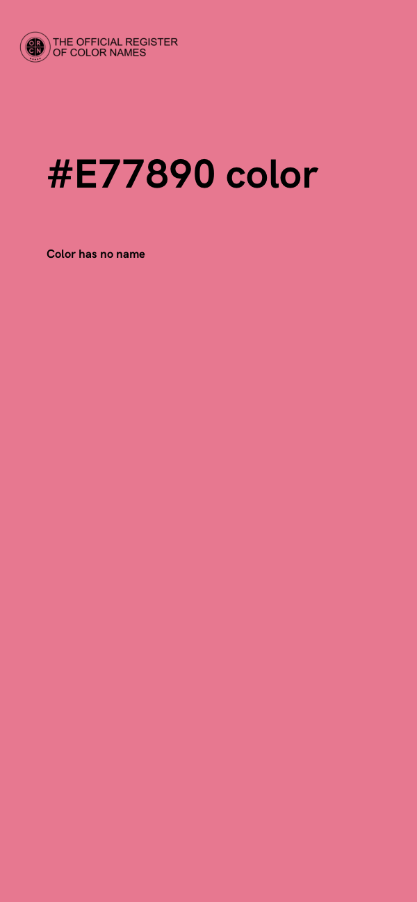 #E77890 color image