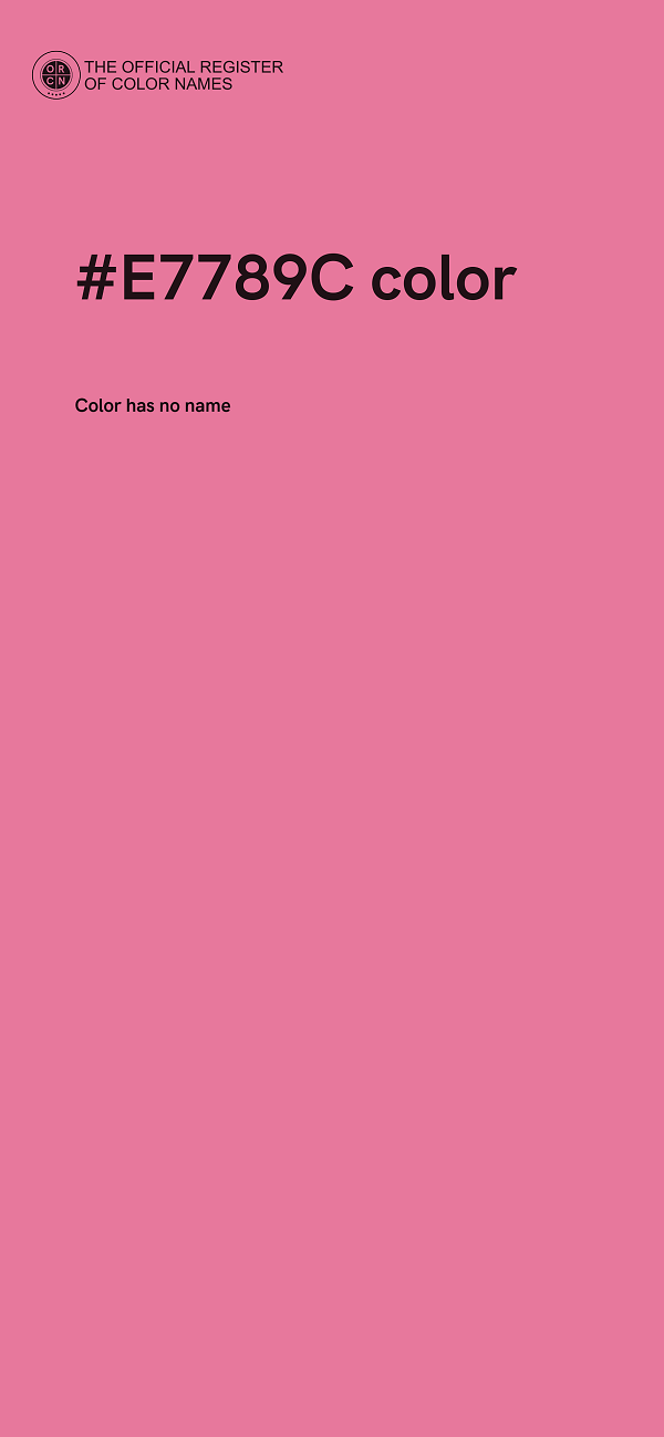 #E7789C color image