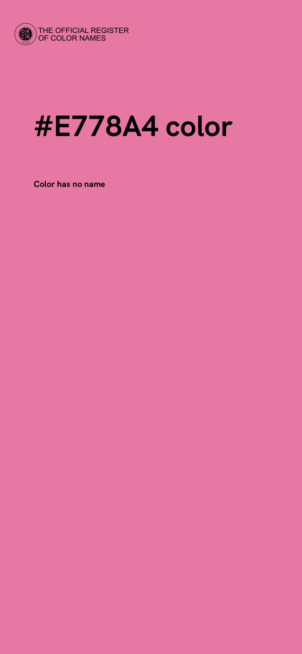 #E778A4 color image