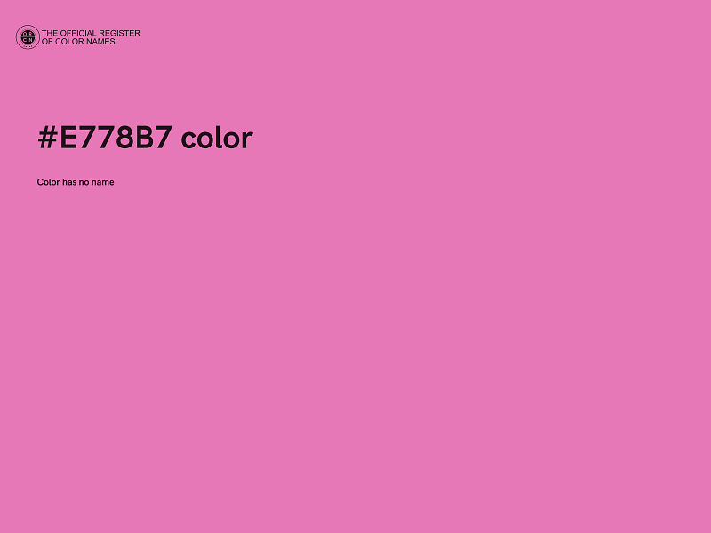 #E778B7 color image