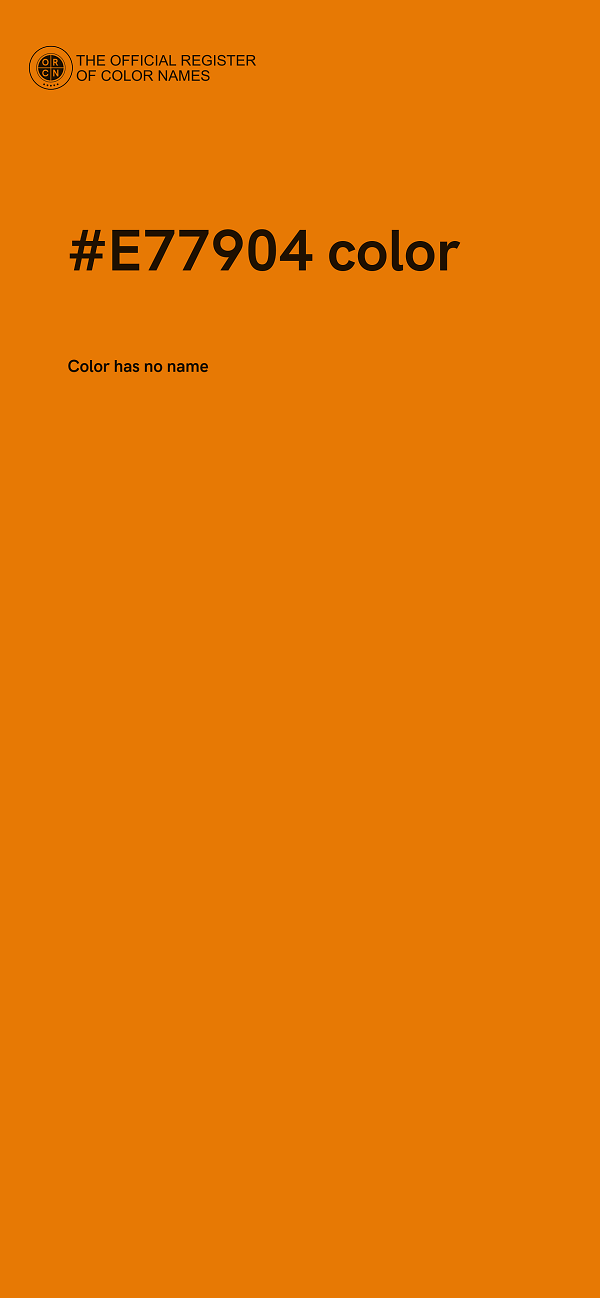 #E77904 color image