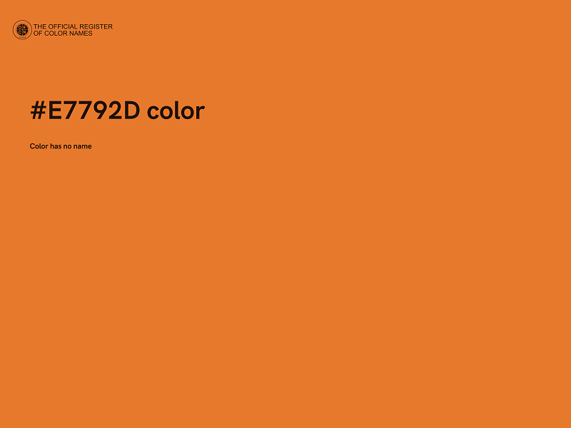 #E7792D color image