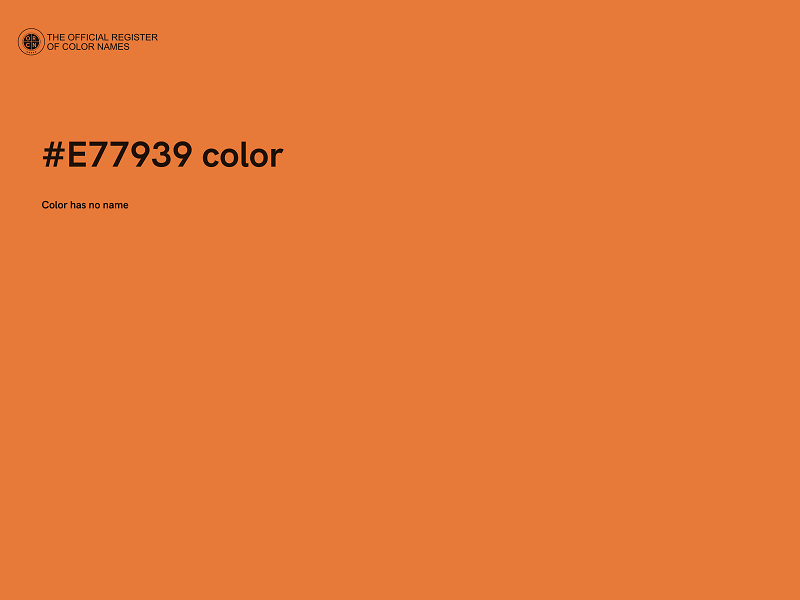 #E77939 color image