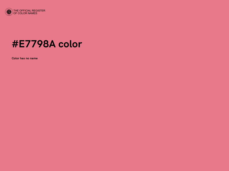 #E7798A color image