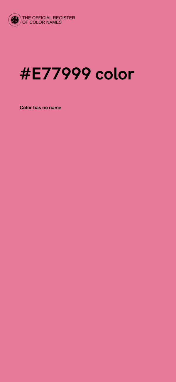 #E77999 color image