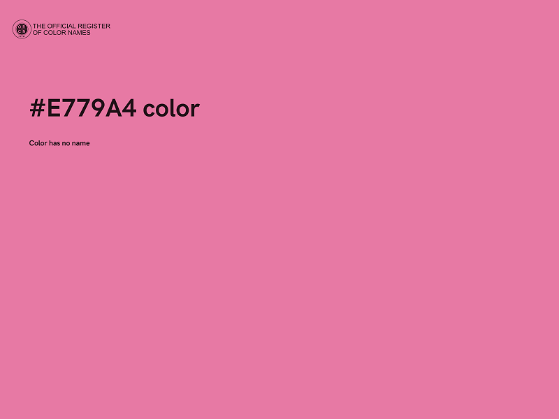 #E779A4 color image