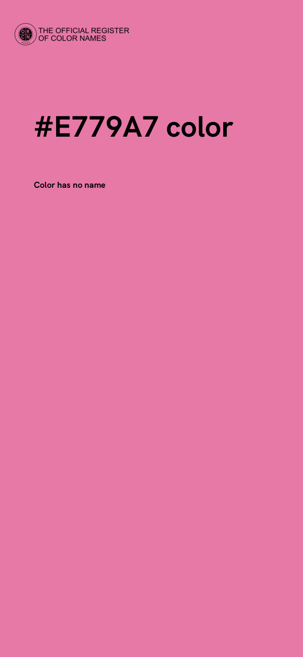 #E779A7 color image