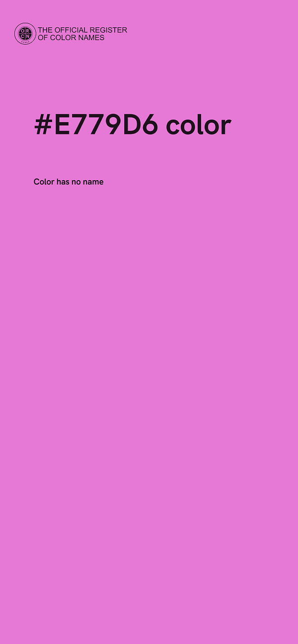 #E779D6 color image