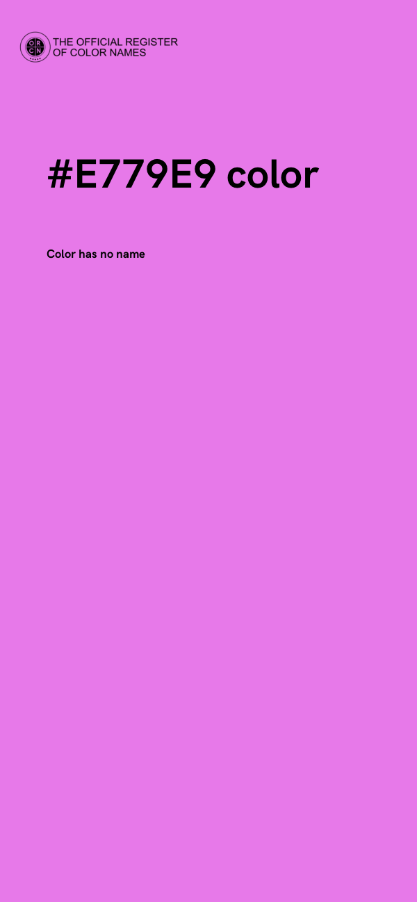 #E779E9 color image