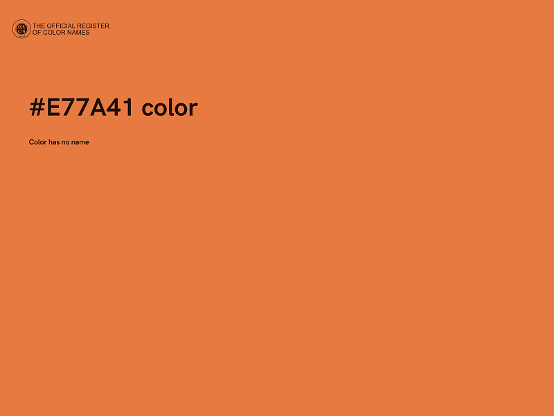 #E77A41 color image
