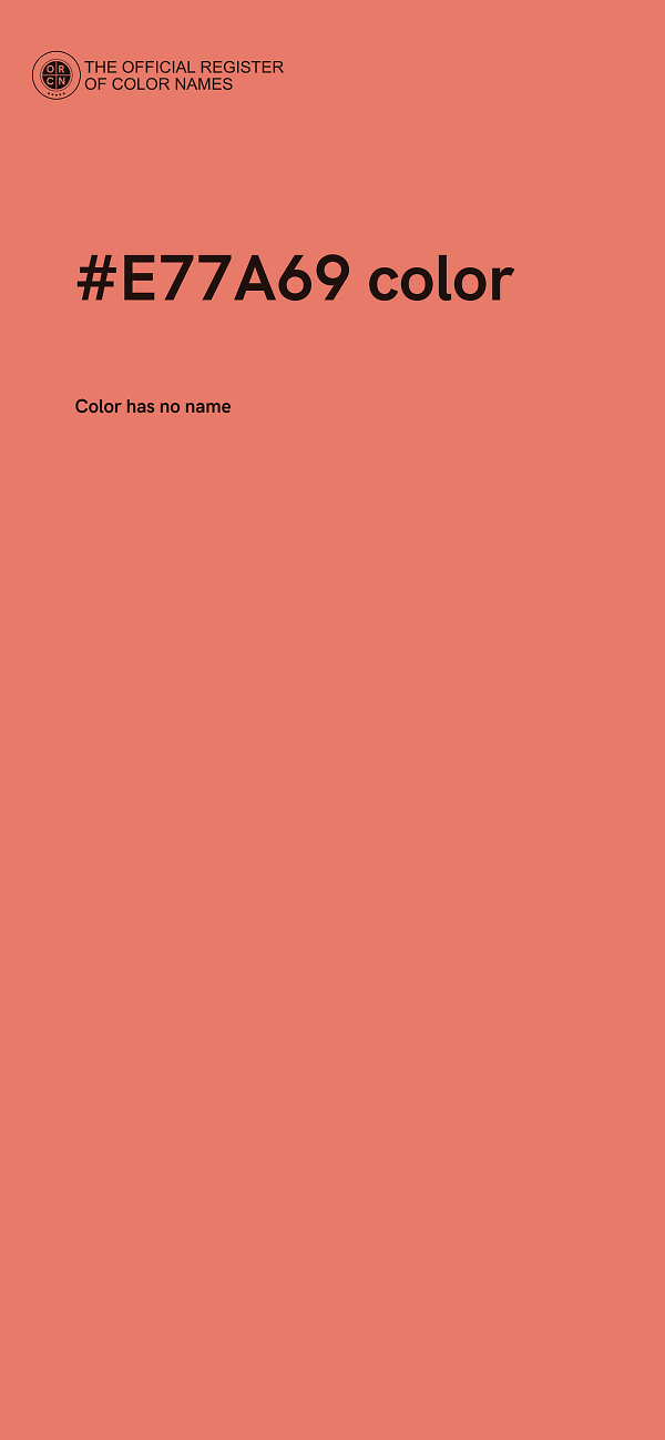 #E77A69 color image
