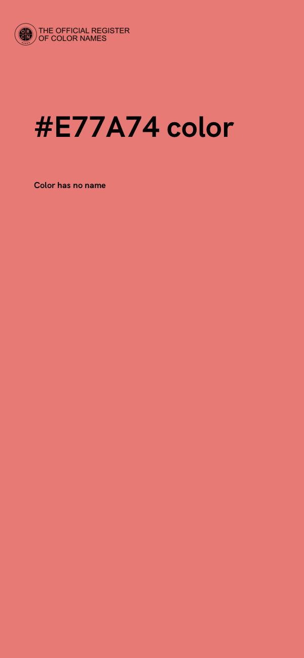 #E77A74 color image