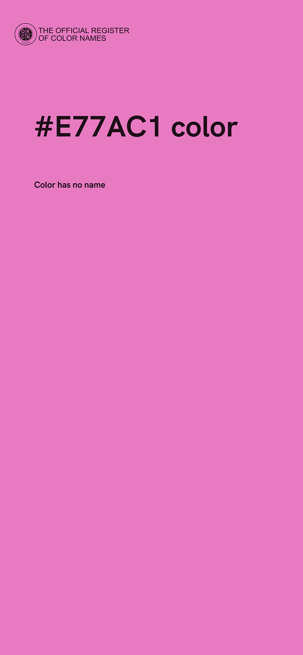 #E77AC1 color image