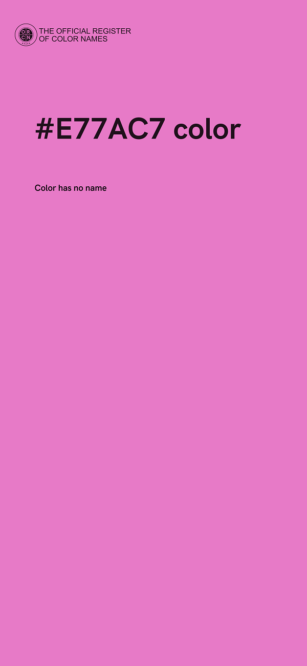 #E77AC7 color image