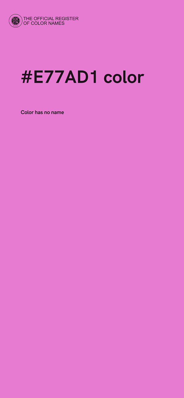 #E77AD1 color image