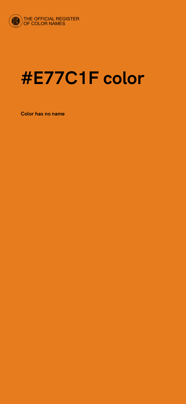 #E77C1F color image