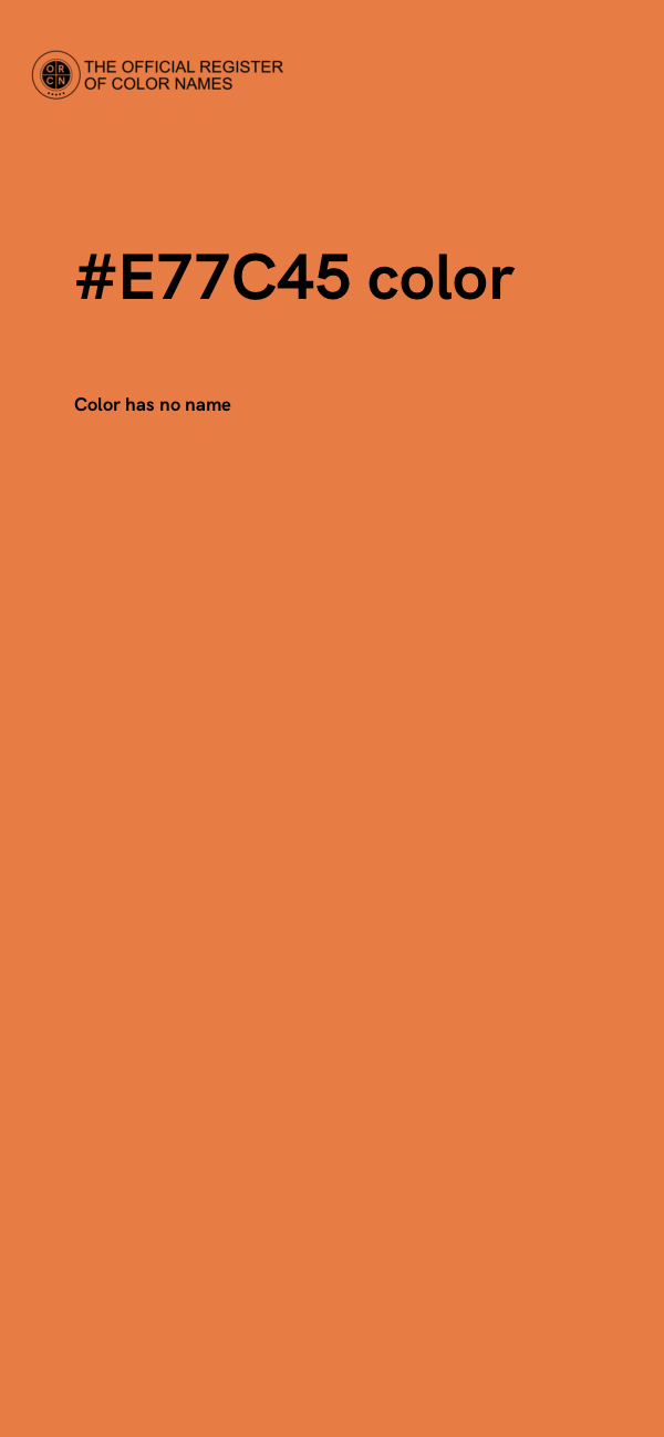 #E77C45 color image