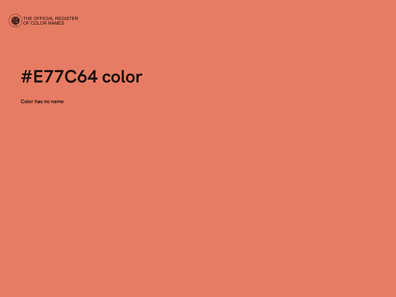 #E77C64 color image