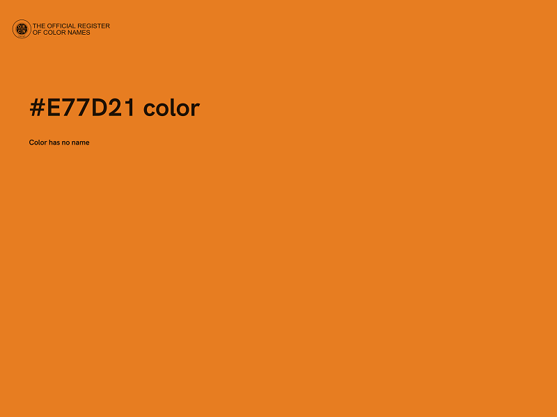 #E77D21 color image